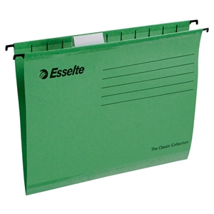 Esselte Reinforced Hanging File, Folio Green (25)